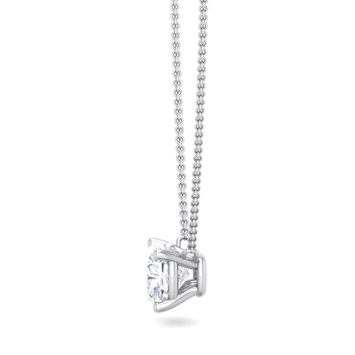 Cushion-cut Grown Diamond Solitaire Pendant