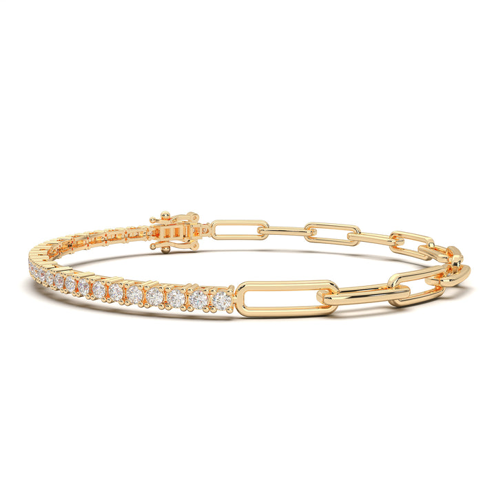2 ct Classic Round Basket Tennis Bracelet In 14K Gold