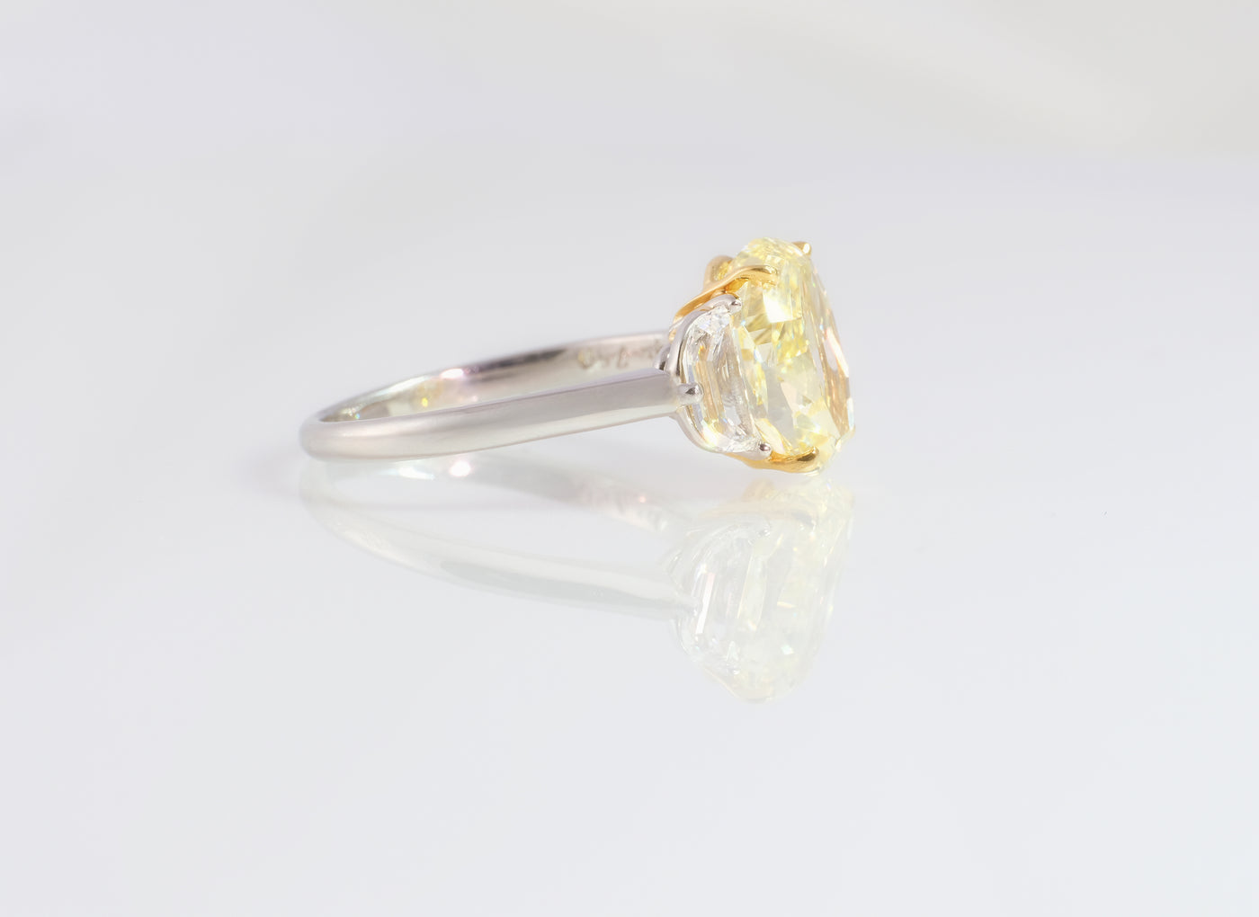 "Sun Dance" GIA Certified 5.02-Carat Fancy Yellow Diamond Ring