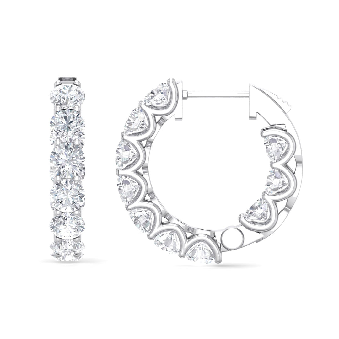 Grown Diamond Huggie-Hoop Small Earrings