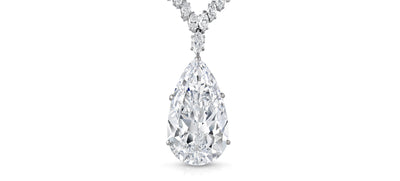 Talking about rarity in jewelry: 38-carat Golconda diamond necklace, designed by Jacques Timey for Harry Winston