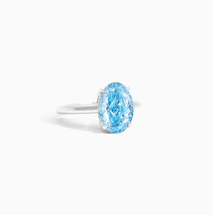 Sienna 3ct Oval-cut Fancy Colored Grown Diamond Solitaire Ring