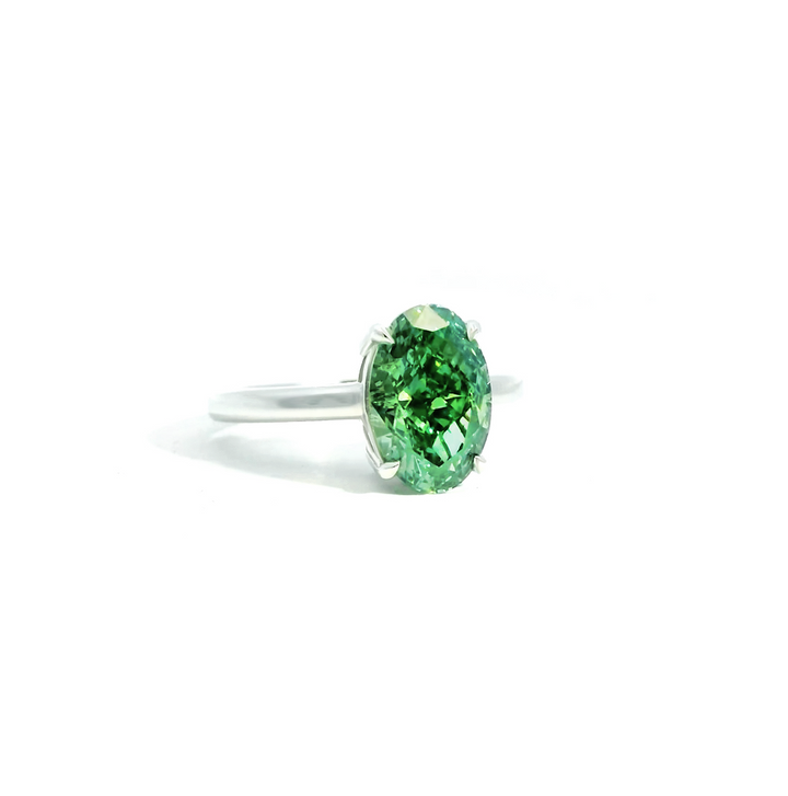 Sienna 3ct Oval-cut Fancy Colored Grown Diamond Solitaire Ring