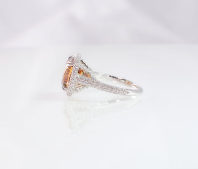 "Timeless" GIA Certified 6.88 Carat Cognac Diamond Ring