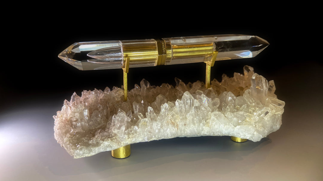 S.T. Dupont Rock Crystal Excellence Artist's Proof Fountain Pen — Sole Example | Natural Quartz | 18k Gold Nib | L'Aquart × Quispe Aparicio