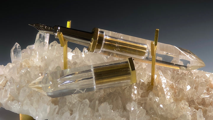 S.T. Dupont Rock Crystal Excellence Artist's Proof Fountain Pen — Sole Example | Natural Quartz | 18k Gold Nib | L'Aquart × Quispe Aparicio