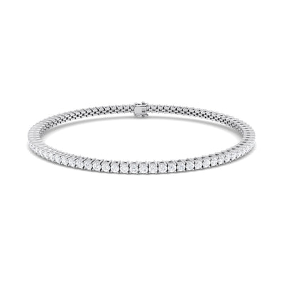 Classic Round Lab Grown Diamond Tennis Bracelet In 18K Gold 3 ct total weight