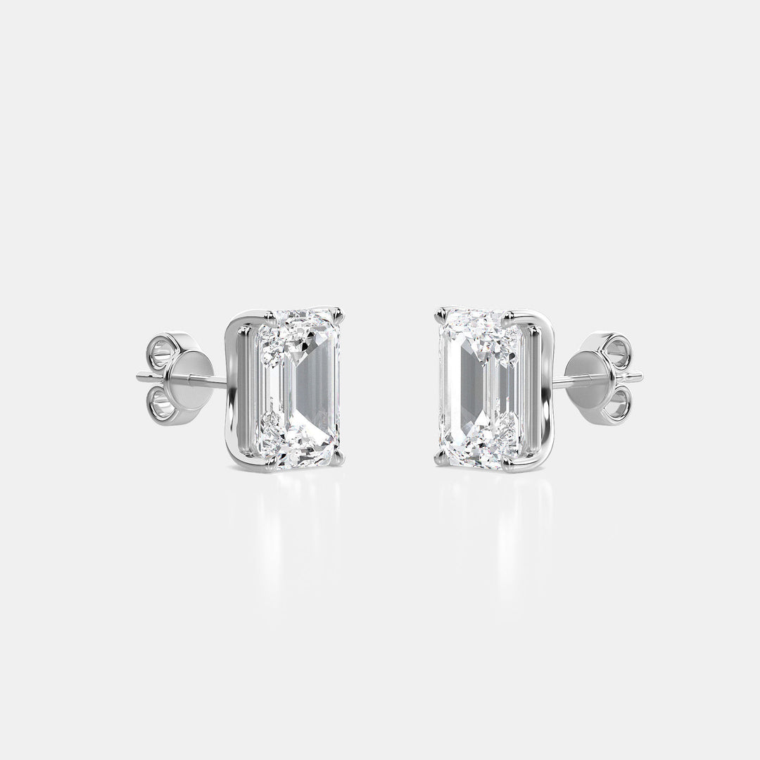 Constanse Emerald-cut Lab-Grown Diamond Stud Earrings