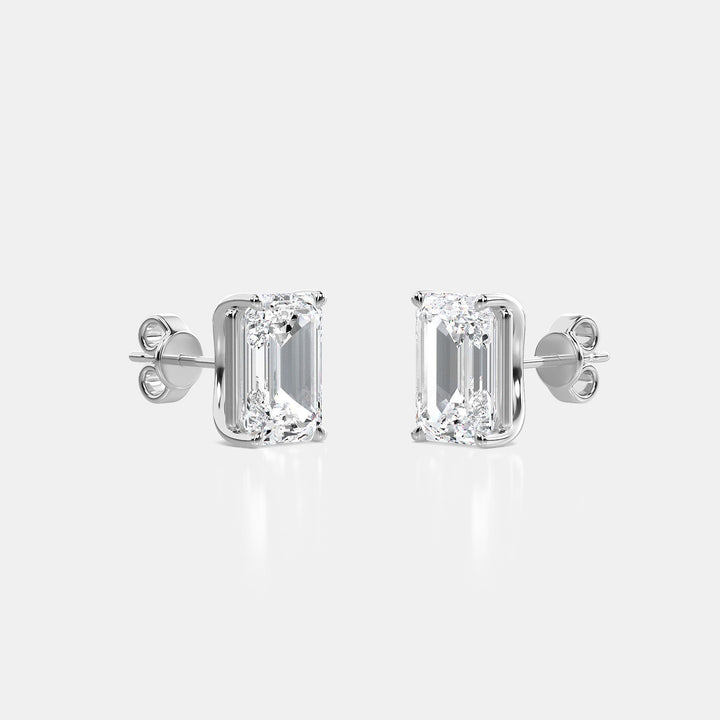 Constanse Emerald-cut Lab-Grown Diamond Stud Earrings