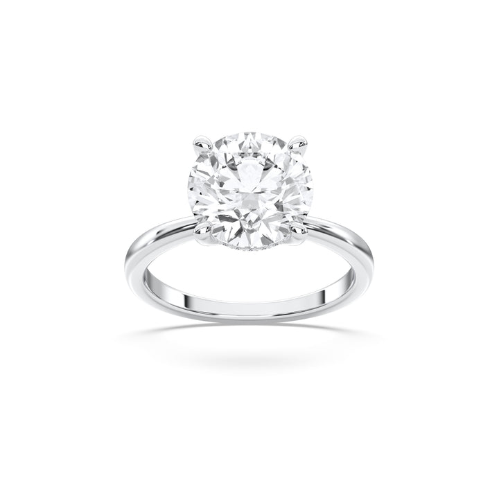 Sophie Colorless 3 ct Solitaire Engagement Ring with Lab-Grown Round Brilliant Diamond