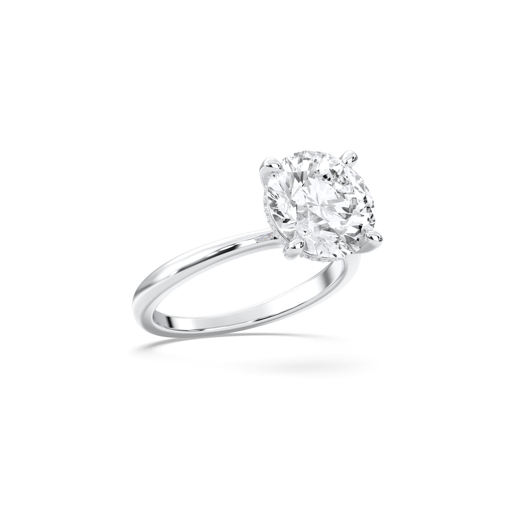 Sophie Colorless 3 ct Solitaire Engagement Ring with Lab-Grown Round Brilliant Diamond