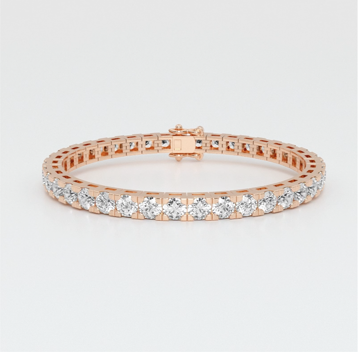 10 ct Grown Diamond Sport Style Men's Heavy Gold Tennis Bracelet