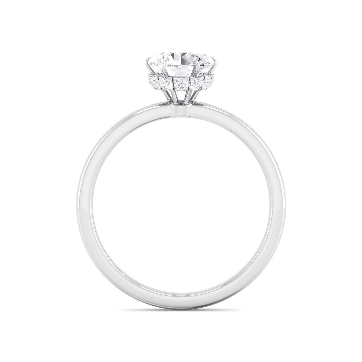 1-Carat Lab-Grown Round Diamond Solitaire Engagement Ring In 18K Gold