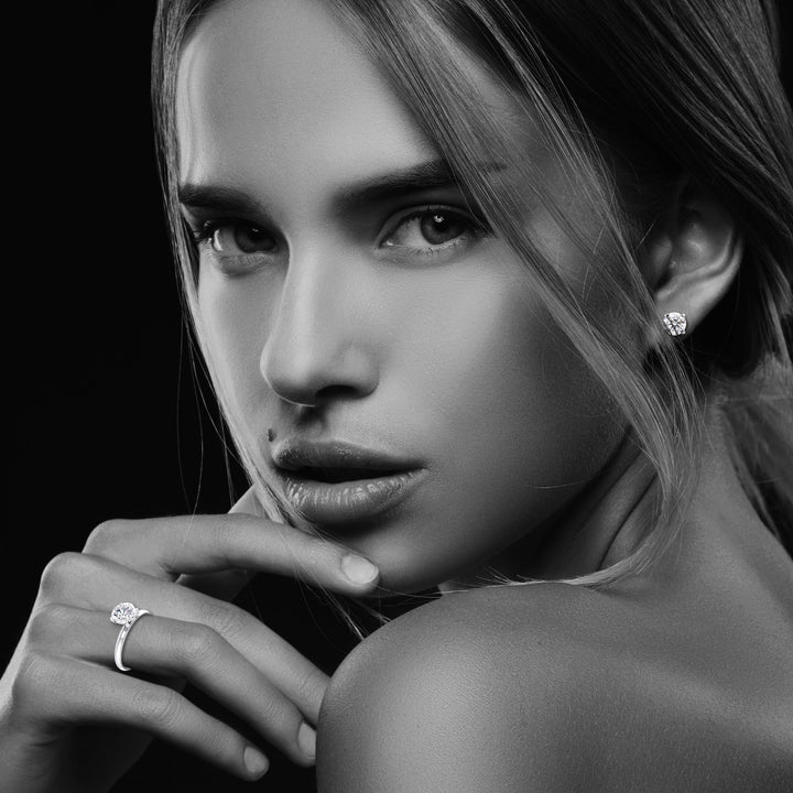 Juliette Round Brilliant Lab-Grown Diamond Stud Earrings