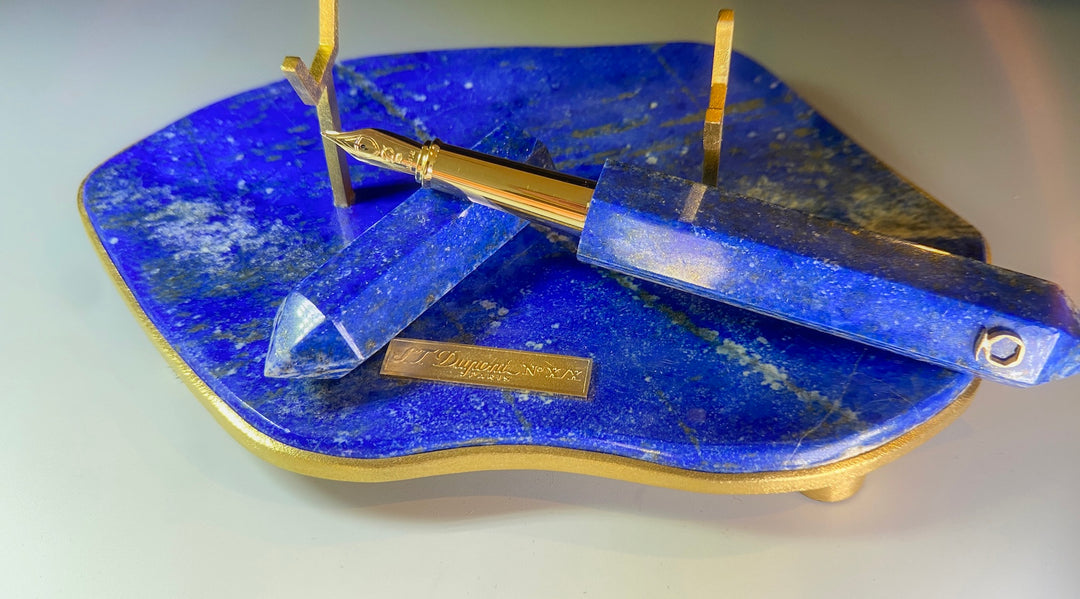 St. Dupont Fountain Pen in Lapis Lazuli by L'Aquart