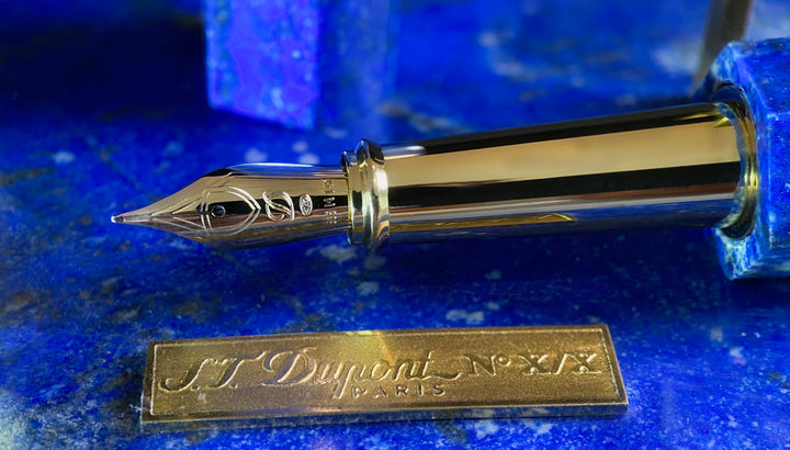 St. Dupont Fountain Pen in Lapis Lazuli by L'Aquart