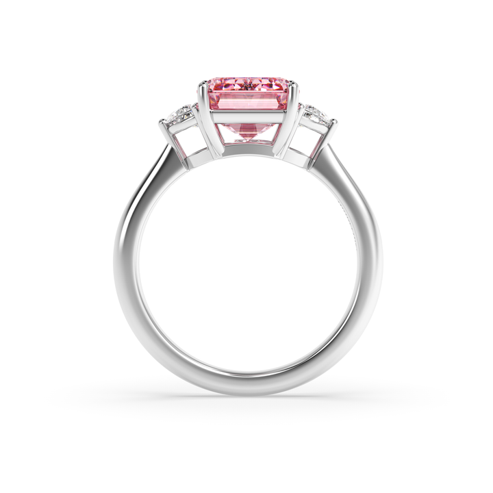 Constanse 5 ct Emerald-cut Fancy Intense Pink Grown Diamond Ring