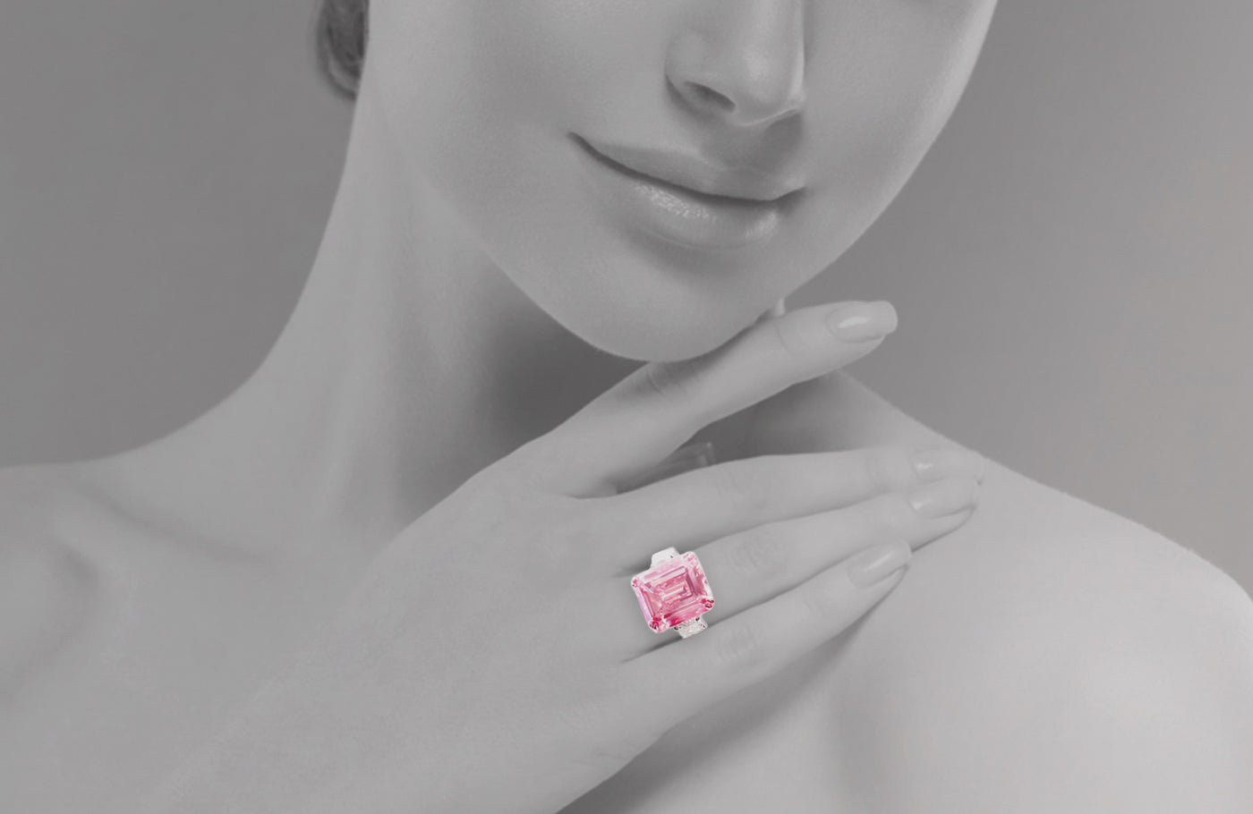 "Dreams Come True" 9 Carat Fancy Intense Pink Lab-Grown Diamond Cocktail Ring