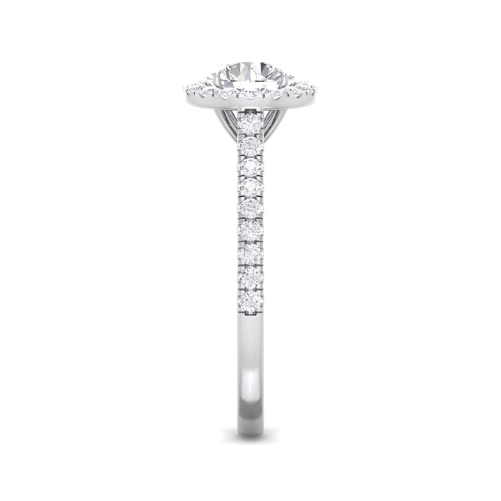 1.5 ct Grown Diamond Engagement Ring with Outlining Pave