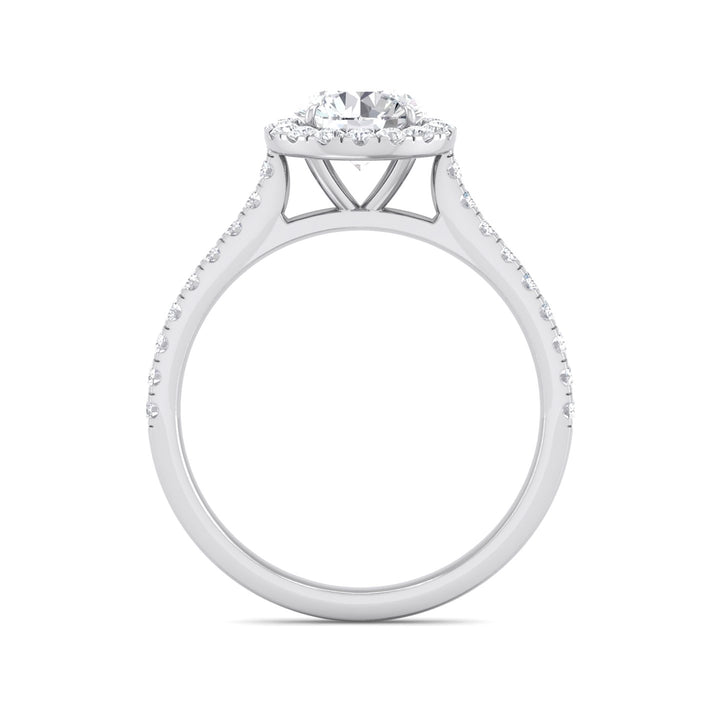 1.5 ct Grown Diamond Engagement Ring with Outlining Pave