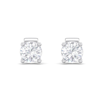 Timeless 5 ct tw Round Lab-Grown Diamond Stud Earrings 18K Gold