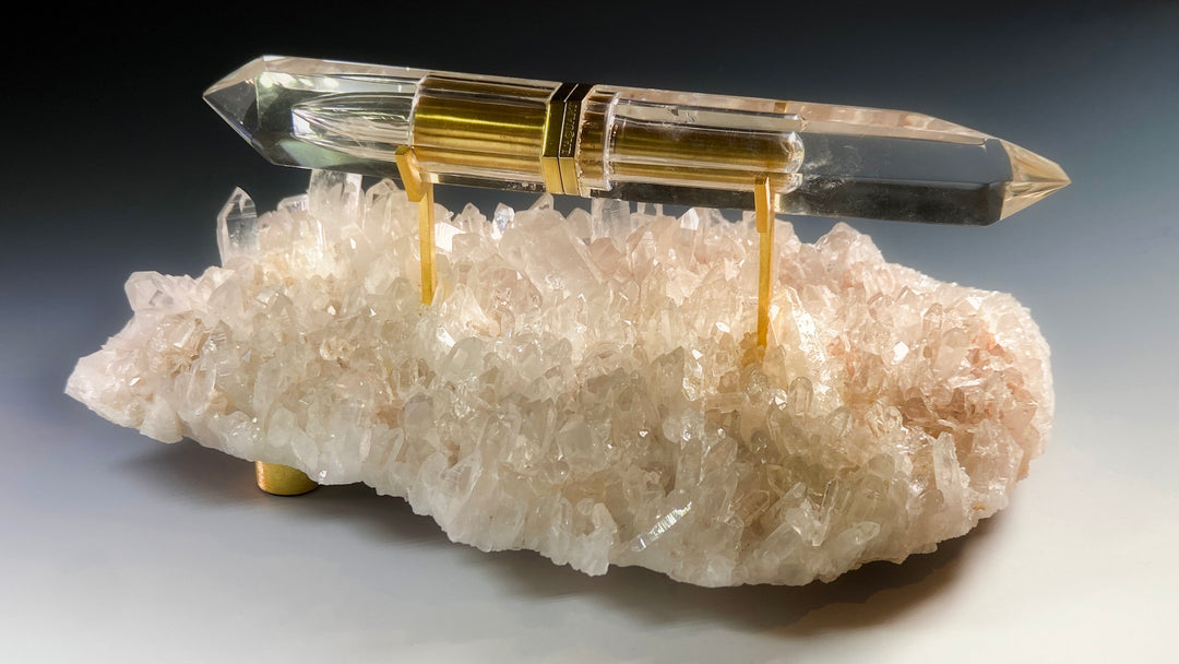 S.T. Dupont Rock Crystal Excellence Artist's Proof Fountain Pen — Sole Example | Natural Quartz | 18k Gold Nib | L'Aquart × Quispe Aparicio