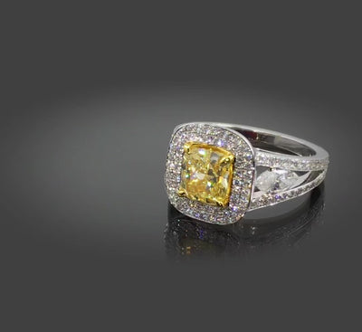 "Andromeda" Fancy Yellow Lab-Grown Diamond Ring