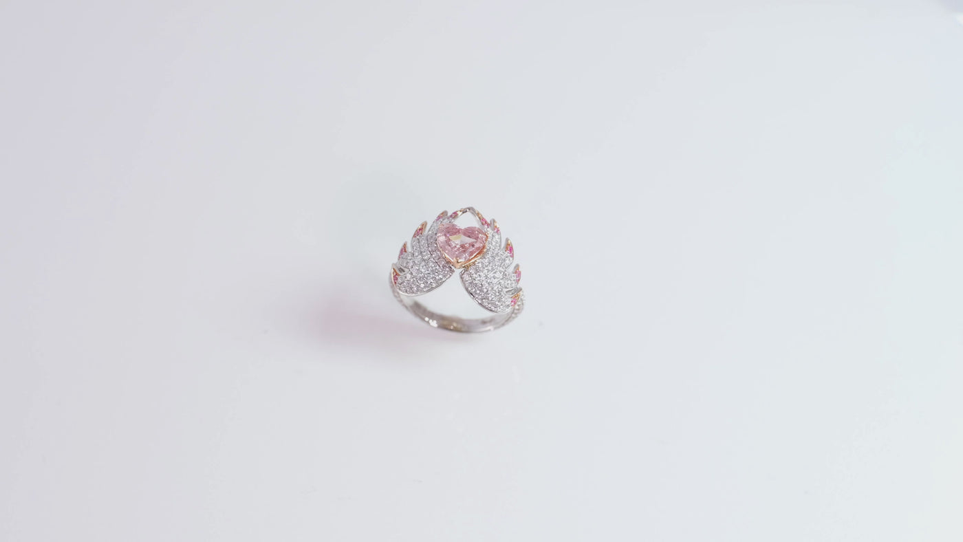 "Phoenix" GIA Certified 1 Carat Natural Pink Diamond Ring