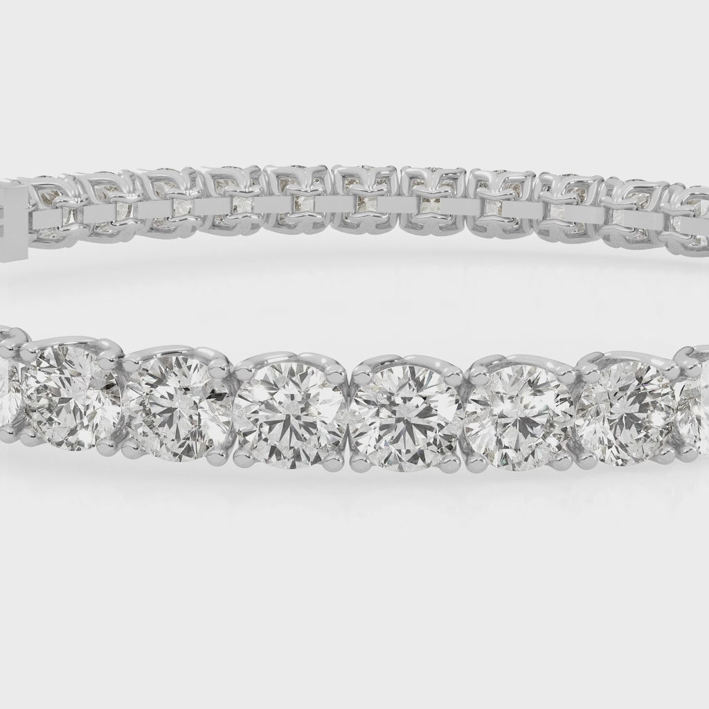 Flame Basket Tennis Bracelet In 18K Gold with 9.00 ct Lab Grown Diamonds