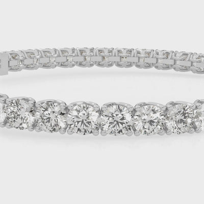 Flame Basket Tennis Bracelet In 18K Gold with 9.00 ct Lab Grown Diamonds