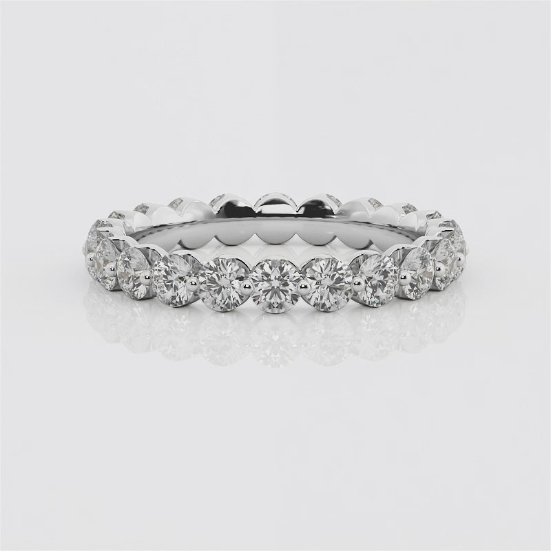 Classic Eternity Ring with Lab Grown Round-Shaped Diamonds In 18K Gold