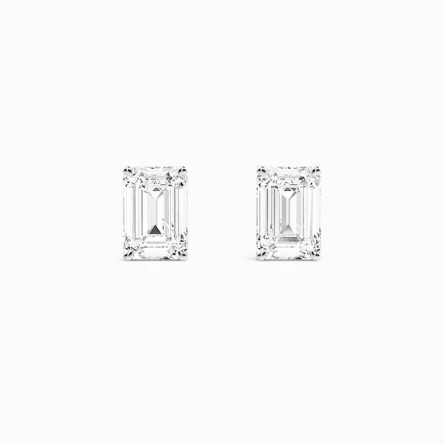 Constanse Emerald-cut Lab-Grown Diamond Stud Earrings