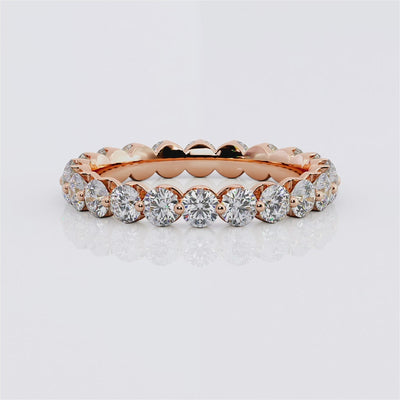 Classic Eternity Ring with Lab Grown Round-Shaped Diamonds In 18K Gold