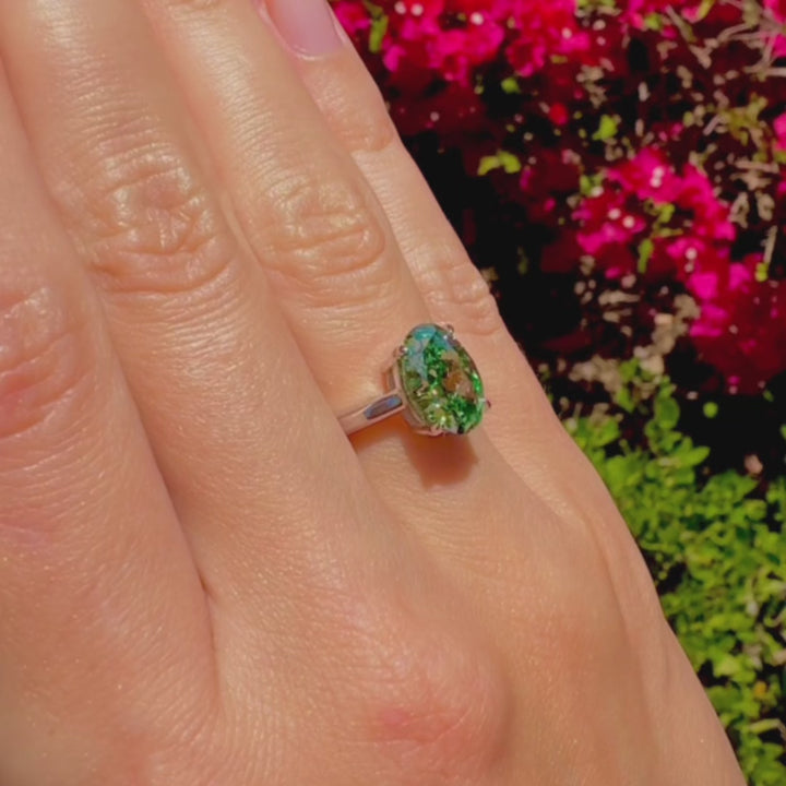 Sienna 3ct Oval-cut Fancy Colored Grown Diamond Solitaire Ring