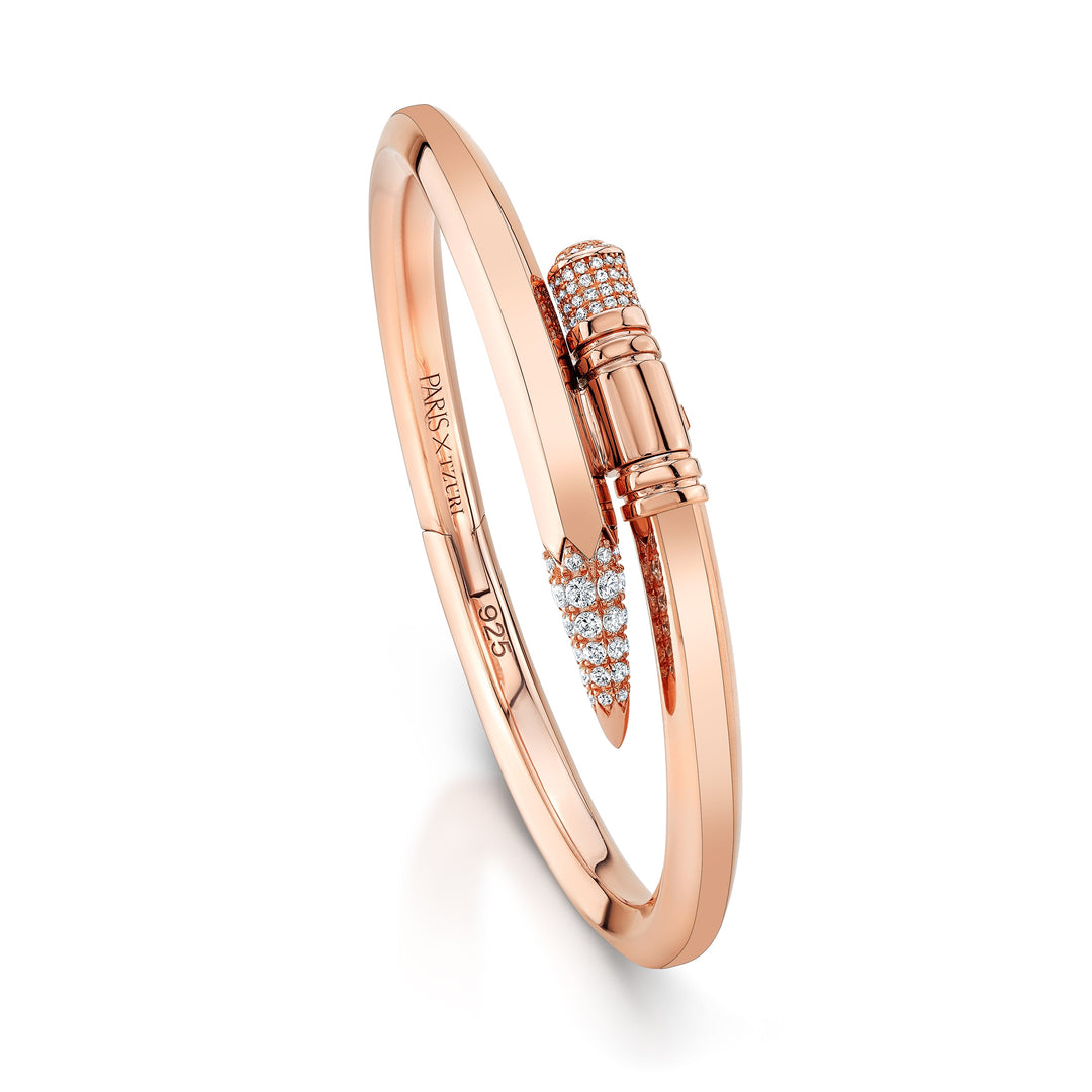 Paris X TZURI Travel Collection bracelet in rose gold-plated sterling silver with cubic zirconia