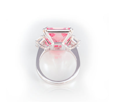 "Dreams Come True" 12 Carat Fancy Intense Pink Diamond Cocktail Ring