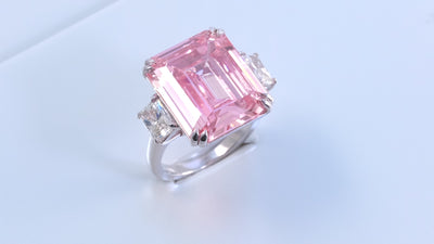 "Dreams Come True" 12 Carat Fancy Intense Pink Diamond Cocktail Ring