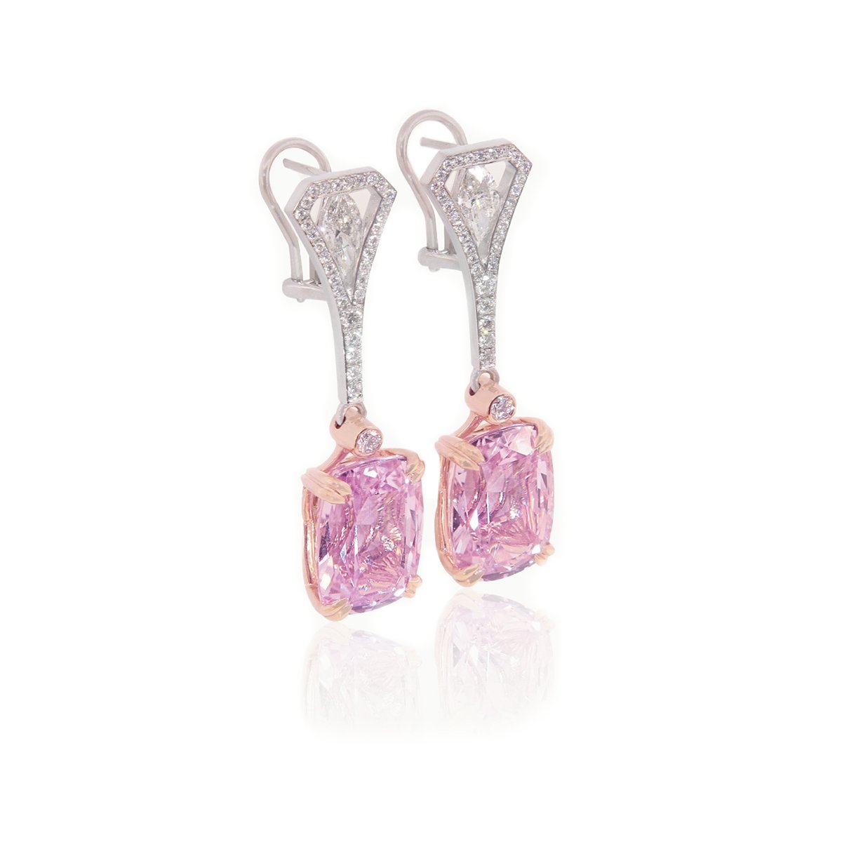 "Endless Romance" pink kunzite earrings - Surround Art & Diamonds Jewelry by Surround Art & Diamonds