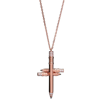Gold Cross Necklace - Surround Art & Diamonds Jewelry by TZURI