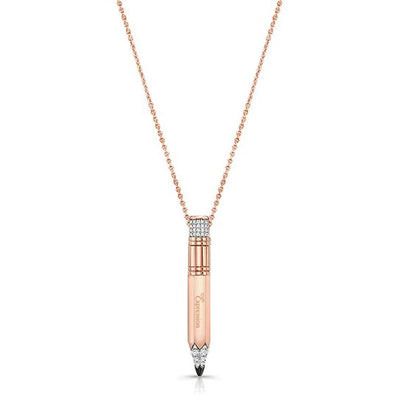 Gold Vertical Necklace Medium - Surround Art & Diamonds Jewelry by TZURI
