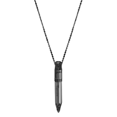 Midnight Black Vertical Necklace Medium - Surround Art & Diamonds Jewelry by TZURI