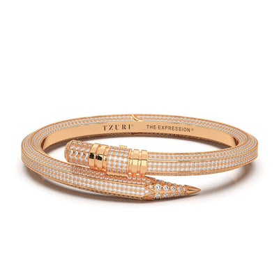 Signature "Bling" bracelet in rose gold - Surround Art & Diamonds Jewelry by TZURI