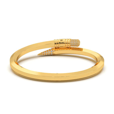 "Signature" Gold Medium Expression Bracelet - Surround Art & Diamonds Jewelry by TZURI