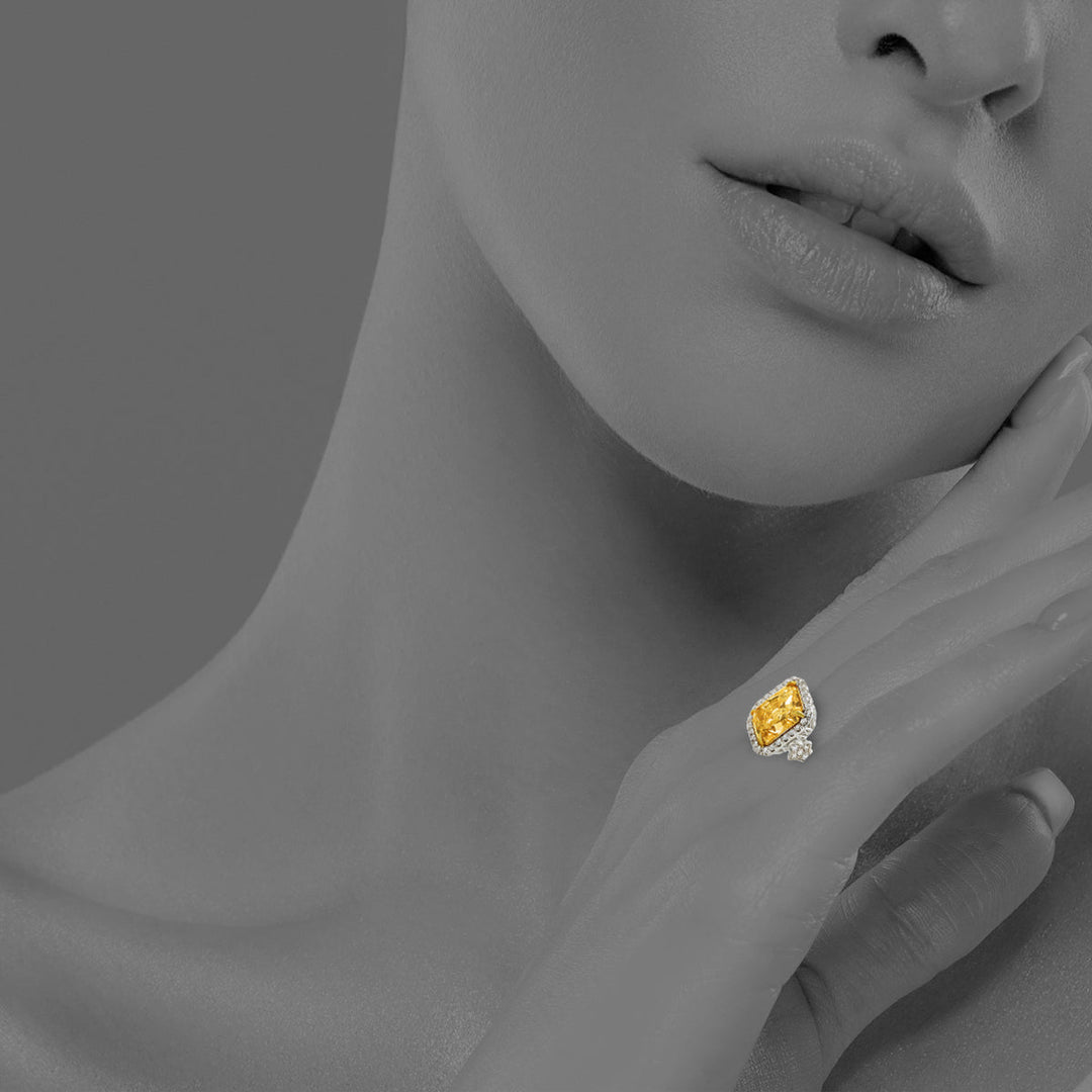 "Vintage Luxury" fancy yellow diamond ring - Surround Art & Diamonds Jewelry by Surround Art & Diamonds
