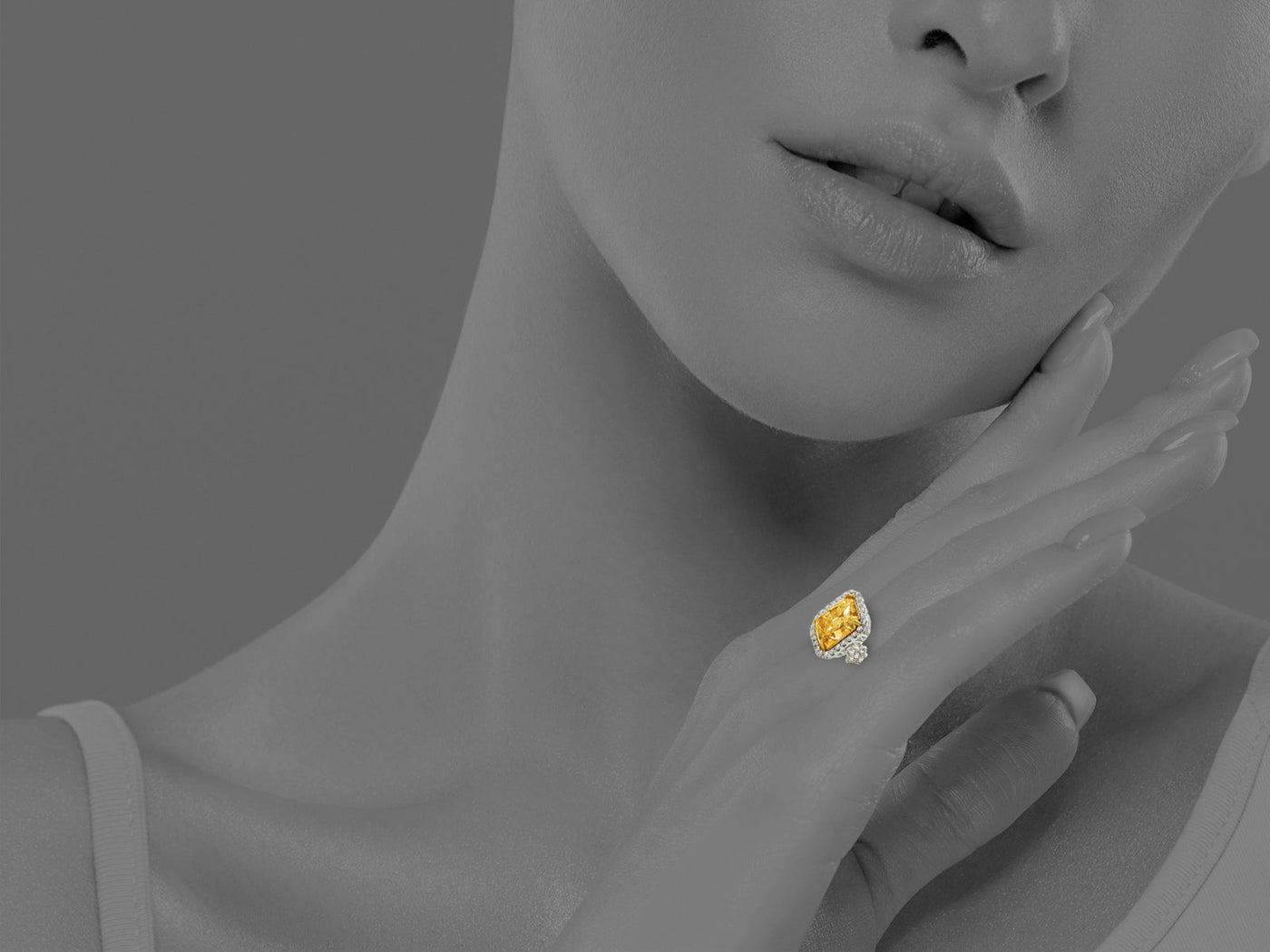 "Vintage Luxury" fancy yellow diamond ring - Surround Art & Diamonds Jewelry by Surround Art & Diamonds