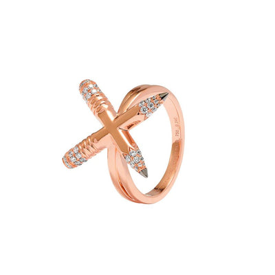 "X" Expression ring - Surround Art & Diamonds Jewelry by TZURI